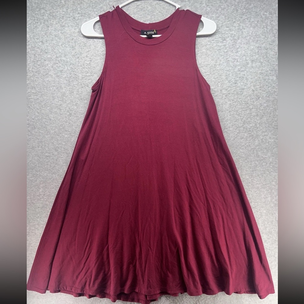 A. Byer Sleeveless Wine Midi Dress